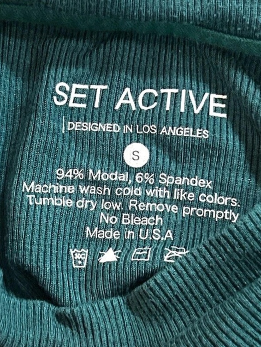 Set Active Ribbed Modal crop tee - Picture 3 of 3